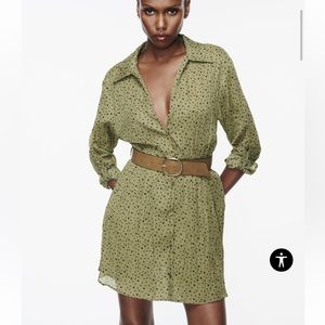 Zara Belted Shirt Dress